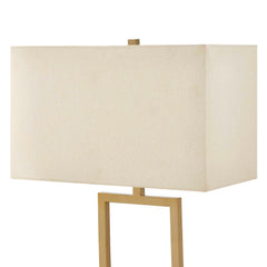 Warrick Brass Modern Travertine Table Lamp - Ornate Home