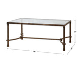 Warring Bronze Iron Coffee Table - Ornate Home