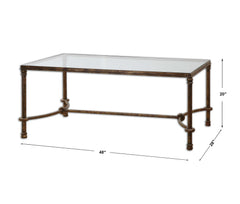 Warring Bronze Iron Coffee Table - Ornate Home