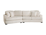 Warwick Beige 2-Piece Sectional with Left Cuddler - Ornate Home