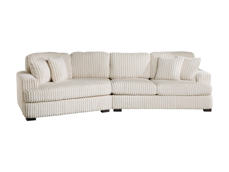 Warwick Beige 2-Piece Sectional with Left Cuddler - Ornate Home