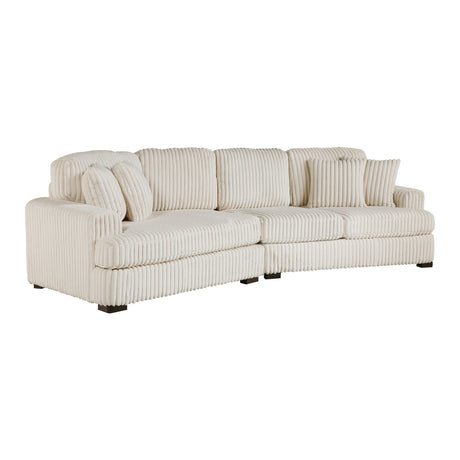 Warwick Beige 2-Piece Sectional with Left Cuddler - Ornate Home