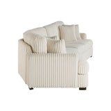 Warwick Beige 2-Piece Sectional with Left Cuddler - Ornate Home