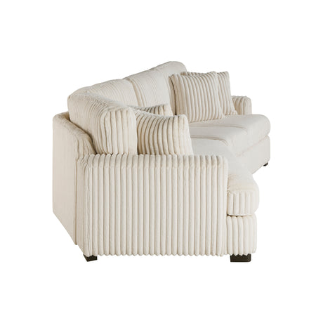 Warwick Beige 2-Piece Sectional with Left Cuddler - Ornate Home