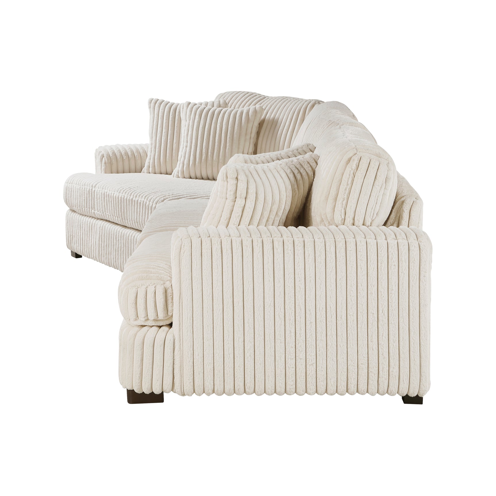 Warwick Beige 2-Piece Sectional with Left Cuddler - Ornate Home