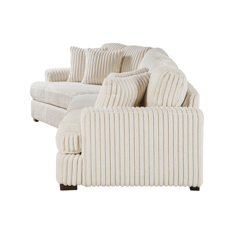 Warwick Beige 2-Piece Sectional with Left Cuddler - Ornate Home