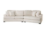 Warwick Beige 2-Piece Sectional with Right Cuddler - Ornate Home
