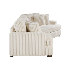 Warwick Beige 2-Piece Sectional with Right Cuddler - Ornate Home