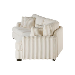 Warwick Beige 2-Piece Sectional with Right Cuddler - Ornate Home