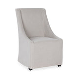 Warwick Beige Dining Chair with Casters - Ornate Home