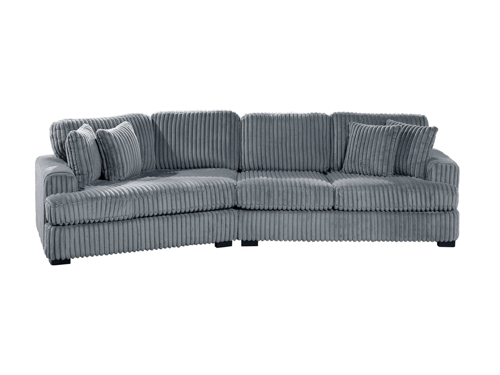 Warwick Gray 2-Piece Sectional with Left Cuddler - Ornate Home