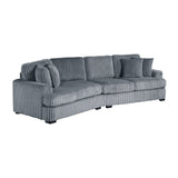 Warwick Gray 2-Piece Sectional with Left Cuddler - Ornate Home