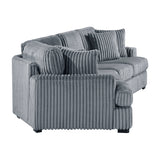 Warwick Gray 2-Piece Sectional with Left Cuddler - Ornate Home