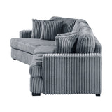Warwick Gray 2-Piece Sectional with Left Cuddler - Ornate Home