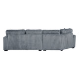 Warwick Gray 2-Piece Sectional with Left Cuddler - Ornate Home