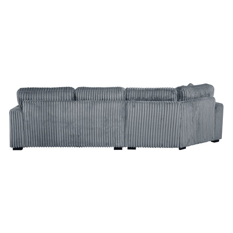 Warwick Gray 2-Piece Sectional with Left Cuddler - Ornate Home