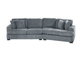 Warwick Gray 2-Piece Sectional with Right Cuddler - Ornate Home