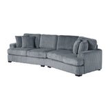 Warwick Gray 2-Piece Sectional with Right Cuddler - Ornate Home