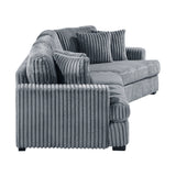 Warwick Gray 2-Piece Sectional with Right Cuddler - Ornate Home