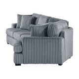 Warwick Gray 2-Piece Sectional with Right Cuddler - Ornate Home