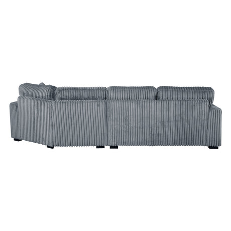 Warwick Gray 2-Piece Sectional with Right Cuddler - Ornate Home