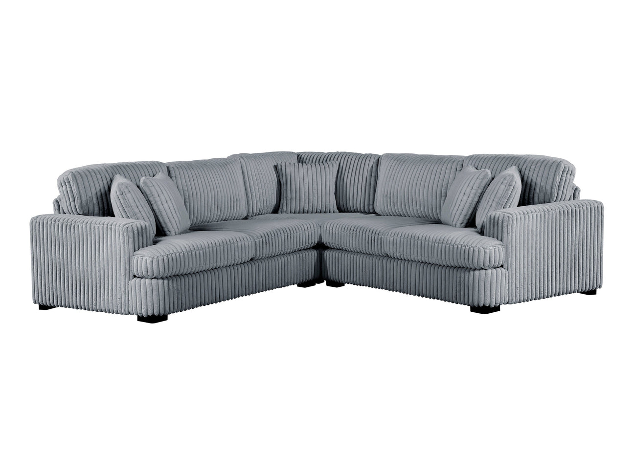 Warwick Gray 3-Piece Sectional - Ornate Home