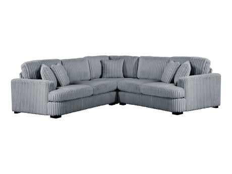 Warwick Gray 3-Piece Sectional - Ornate Home