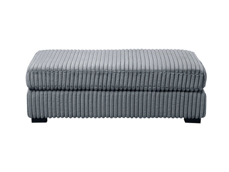 Warwick Gray Ottoman - Ornate Home