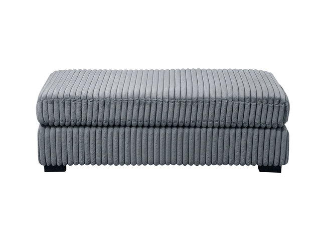 Warwick Gray Ottoman - Ornate Home