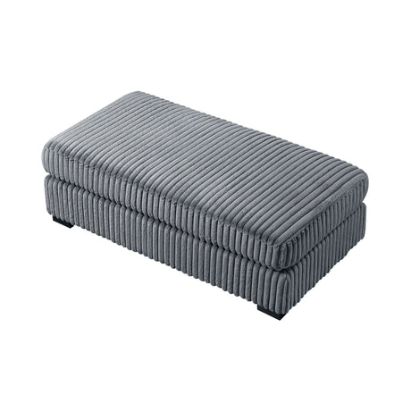 Warwick Gray Ottoman - Ornate Home