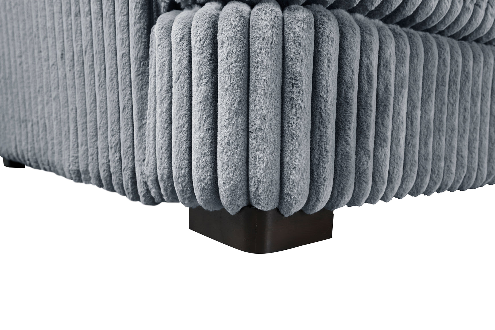 Warwick Gray Ottoman - Ornate Home