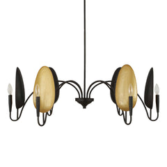 Warwick Matte Black 6 Light Chandelier - Ornate Home