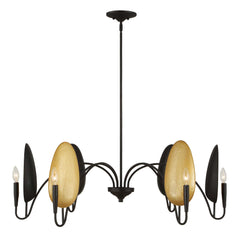 Warwick Matte Black 6 Light Chandelier - Ornate Home