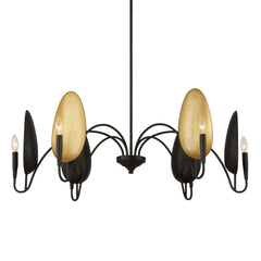 Warwick Matte Black 6 Light Chandelier - Ornate Home