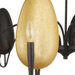 Warwick Matte Black 6 Light Chandelier - Ornate Home
