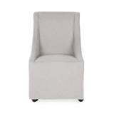 Warwick Sandy Tan Dining Chair with Casters - Ornate Home