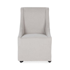 Warwick Sandy Tan Dining Chair with Casters - Ornate Home