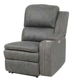 Wasatch Iron Fabric 6-Pc Power Reclining Sectional with 2 Power Recliners - Ornate Home