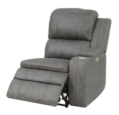 Wasatch Iron Fabric 6-Pc Power Reclining Sectional with 2 Power Recliners - Ornate Home