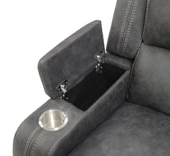 Wasatch Iron Fabric Power Reclining Chair - Ornate Home