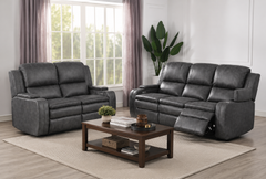 Wasatch Iron Fabric Power Reclining Loveseat - Ornate Home