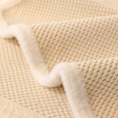 Washable Sofa Throw Pad, Non-Slip Sofa Mat Cozy Couch Slipcover with Soft Furry Trim - Ornate Home