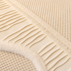 Washable Sofa Throw Pad, Non-Slip Sofa Mat Cozy Couch Slipcover with Soft Furry Trim - Ornate Home