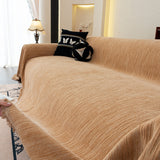 Washable Textured Sofa Cover Throw for Pets, Dogs Furniture Protector with Tassels - Ornate Home