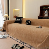Washable Textured Sofa Cover Throw for Pets, Dogs Furniture Protector with Tassels - Ornate Home