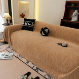 Washable Textured Sofa Cover Throw for Pets, Dogs Furniture Protector with Tassels - Ornate Home