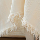 Washable Textured Sofa Cover Throw for Pets, Dogs Furniture Protector with Tassels - Ornate Home