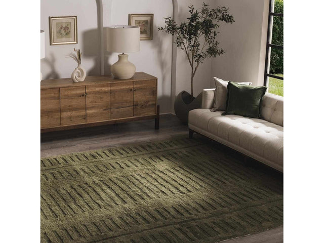 Washable Wool Rug - Green - Ornate Home