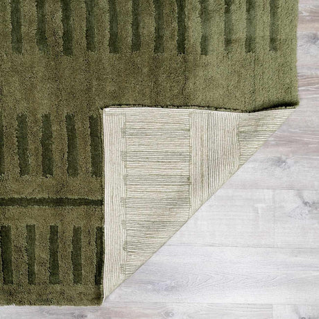 Washable Wool Rug - Green - Ornate Home