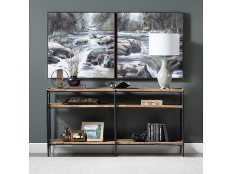 Washburne Brown/Black Console Table - Ornate Home